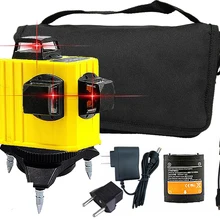 3D красный лазерный уровень 532nm 12 линий перекрестный уровень выравнивания с 360 поворотной функцией саморезки и наружными уровнями ЕС Lazer