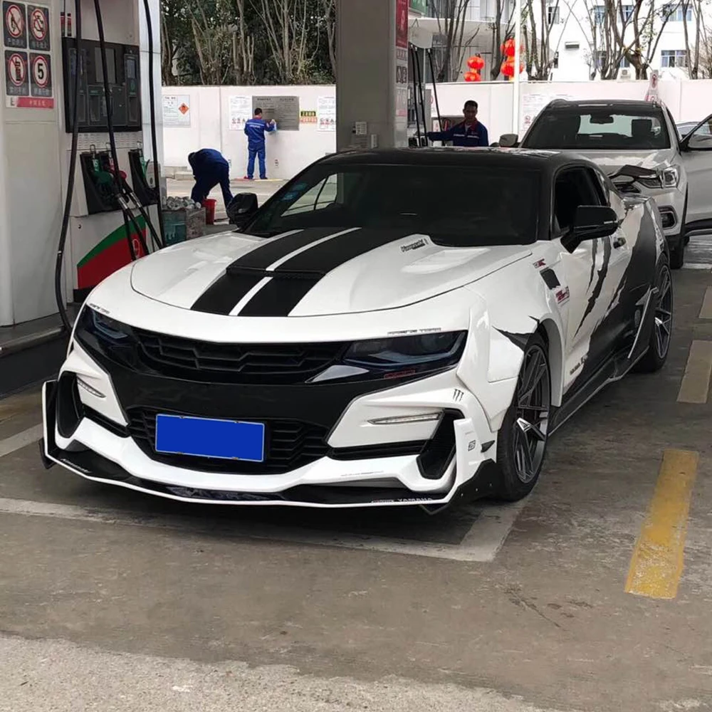 Комплект кузова PP передний бампер с разветвителем для губ крылья для Chevrolet Camaro- передний бампер спойлер для губ Наборы для тела