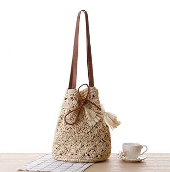 

stacy bag 032416 hot sale women handbag lady fashion straw paper bucket bag