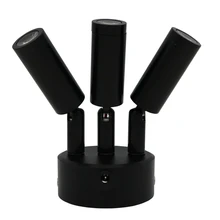 Лампа для шкафа с пультом дистанционного управления, вращающаяся Светодиодная лампа с индикатором направления, 3 головы с беспроводным акцентом для подзарядки