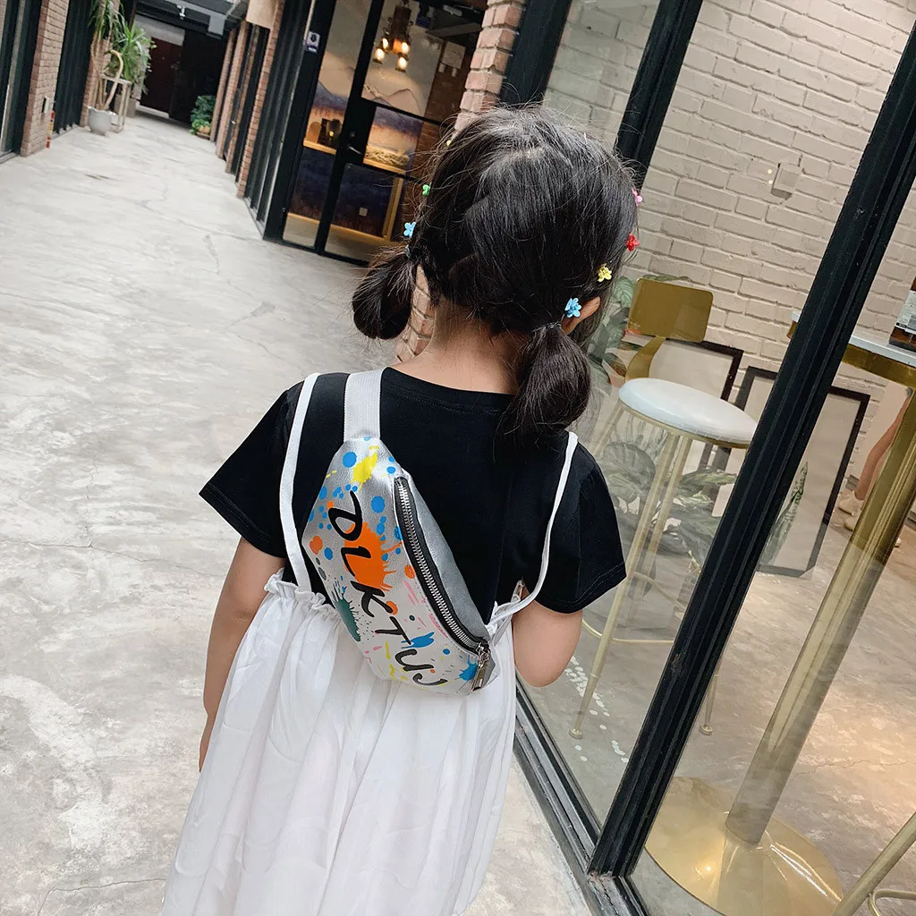 Лазерная сумка для ремня, детская модная сумка через плечо с принтом, сумка-мессенджер, кошелек для монет, поясная сумка, женская сумка для телефона