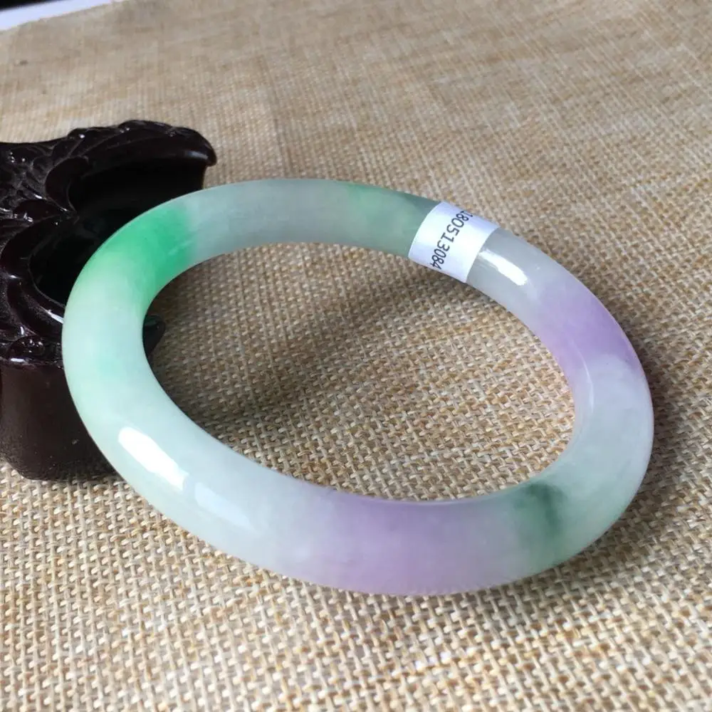 

59mm Certified (Grade A)100% Natural Lavender stoneite stone Bracelet Bangle 13084