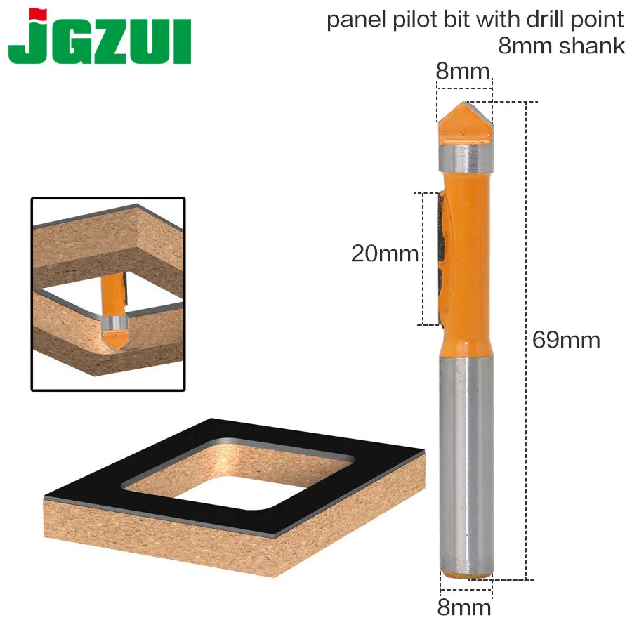 1-1/4 "X 1/2" диаметр панели пилотная отделка фреза-8 "хвостовик