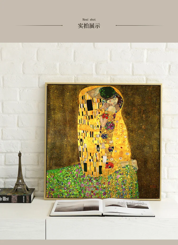 Kiss_ gustav klimt DIY картина по номерам домашнее украшение для гостиной цифровой холст масляный настенный художественный Рисунок Wal