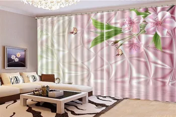 

Custom 3D Curtain Beautiful Swan Lake Decoration Indoor Living Room Bedroom Kitchen Window Blackout Curtain