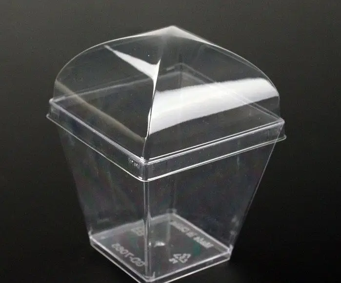 200ml Transparent pudding cup mousse cup Clear plastic cake containers