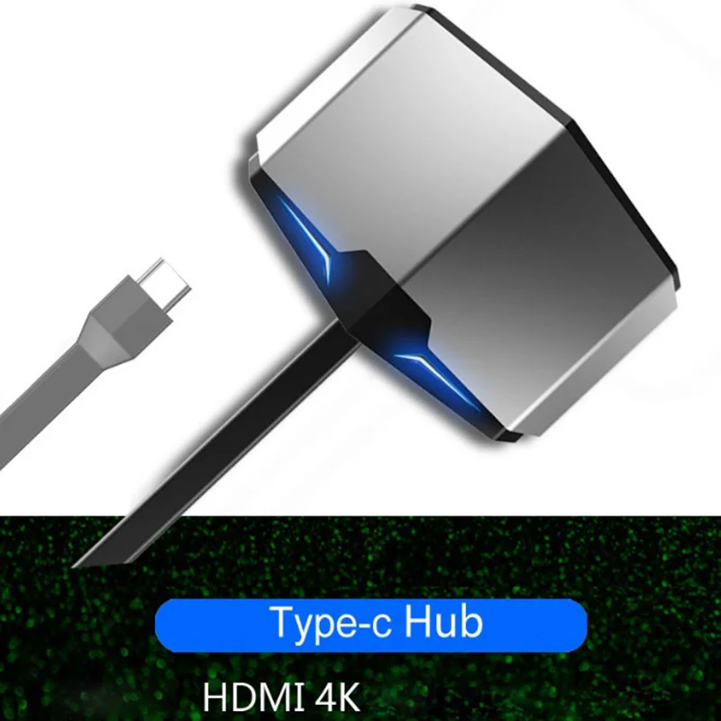 Док-станция USB Ethernet HDMI RJ45 гигабитный сетевой Порты и разъёмы usb3.1 расширения Тип-C сплиттер зарядка PD usb концентратор