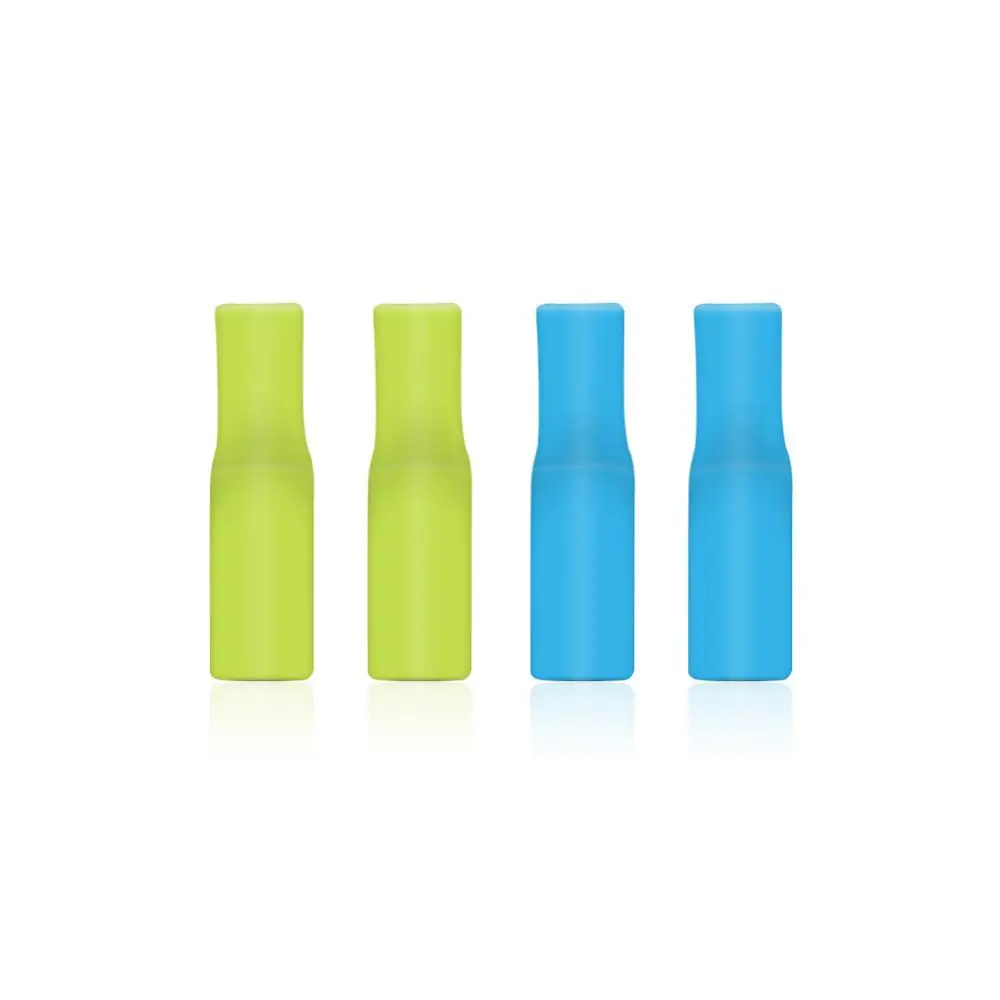FUHAIHE 8 мм Пищевая силиконовая крышка пищевая Крышка для 8 мм соломинки из нержавеющей стали Защитная крышка для зубов - Цвет: Pack-4