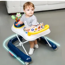 Baby Walkers Stroller 7 18Months Baby Multifunctional Children Time With Music Rocking Horse Foldable Baby Walker