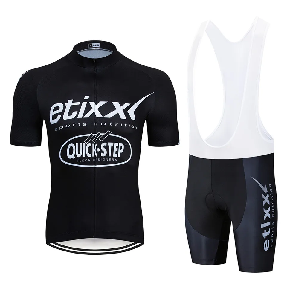 

2019 New quick step Pro Team Cycling Jerseys set Sleeve Shirts maillot uniforme ciclismo Bicycle Clothes Clothing sportwear