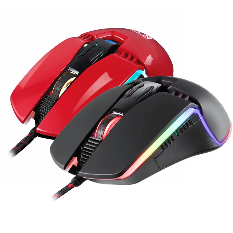 

Wired Gaming Mice Internet Bar Optical Gaming Mouse 7 Keys Programming 5000 DPI Leopard Mouse