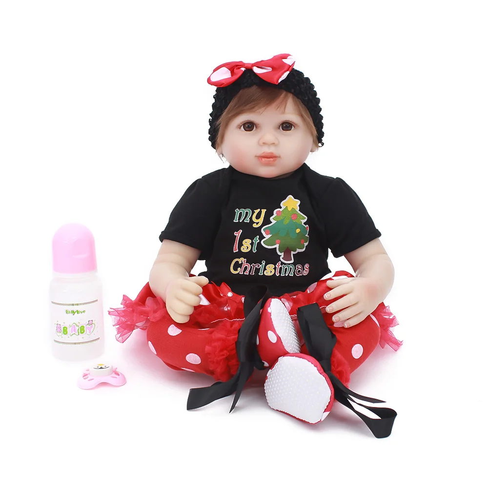 20 "50 см reborn baby dolls ткань тело силикон игрушки для детей подарок на день рождения