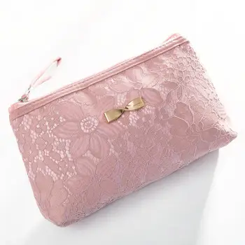 

Top Quality Flower Lace Women Cosmetic Bag bolsa de cosmeticos makeup bag organizer cosmetic travel bag handbag organizer