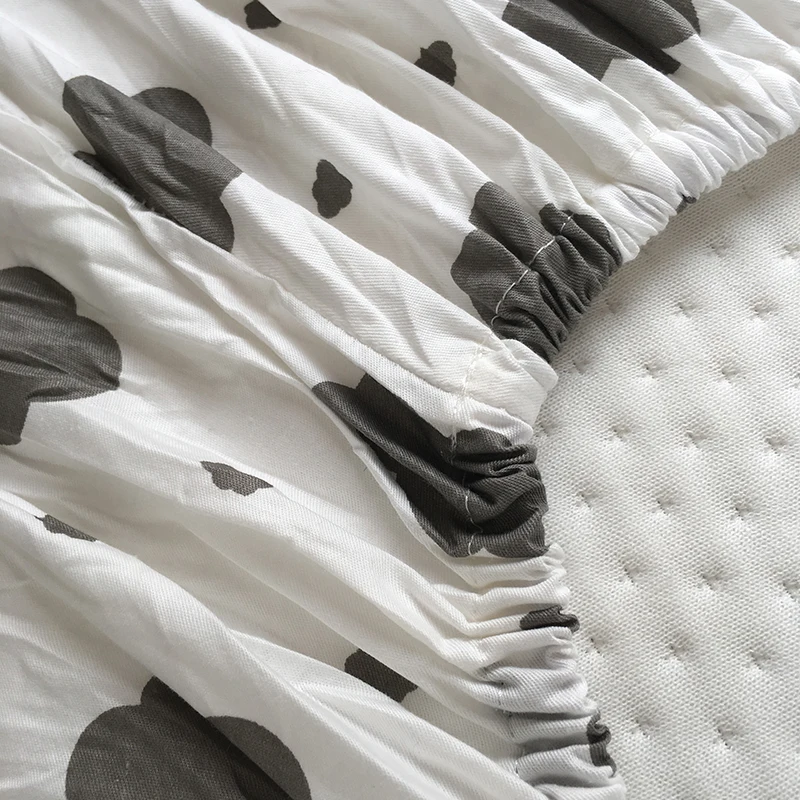 Crib Fitted Sheet 100% Cotton Baby Bed Mattress Cover Protector Cartoon Newborn Bedding For Cot Fitted Crib Sheet With Elastic Crib Fitted Sheet 100% Cotton Baby Bed Mattress Cover Protector Cartoon Newborn Bedding For Cot Fitted Crib Sheet With Elastic