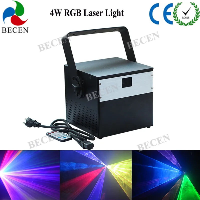 

4W RGB DMX Full Color ILDA Animation Laser Light DJ Stage light 4 Watt 4000mW