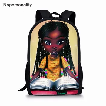 

Nopersonality Art African Black Girl Prints African Tradition School Bags for Girls Primary Schoolbags Kids Backpack Girls