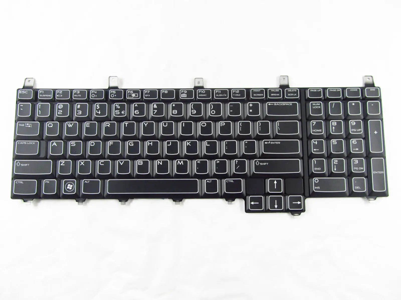

For DELL US Black Backlit Keyboard Alienware M17x R1 R2 NSK-D8C01 08WK6F