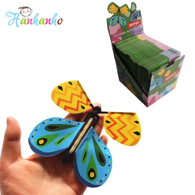 

48pcs/Display Exclusive Hot Magic Flying Butterfly Easy To Do Magic Tricks Props Toys For Children Surprising Gift