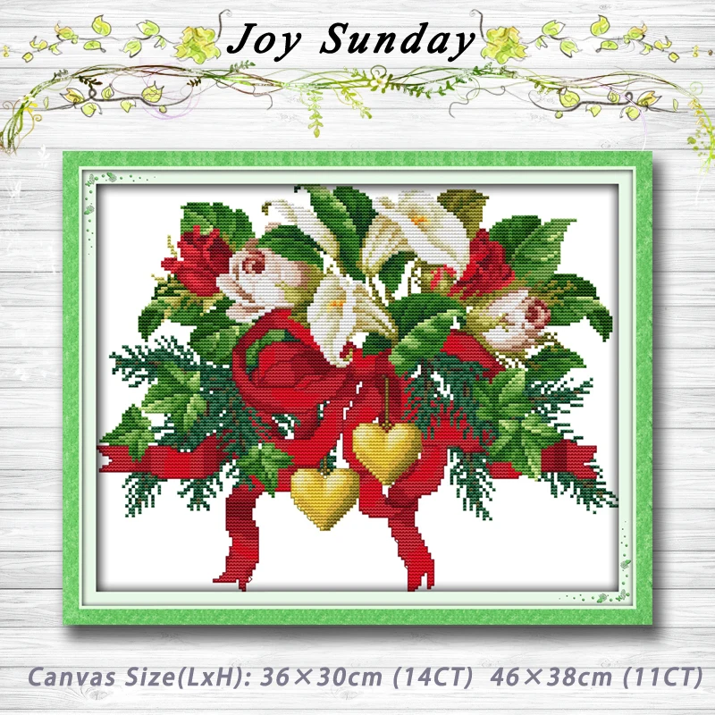 

Christmas bouquets flowers callas Patterns Counted Cross Stitch dmc 11CT 14CT Cross Stitch Sets Embroidery Home Decor Needlework