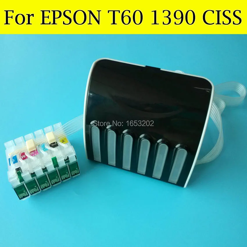 6 Цвет СНПЧ Системы для EPSON 1390 T60 СНПЧ для EPSON T0851N T0852N T0853N T0854N T0855N T0856N 085 с ARC чипы