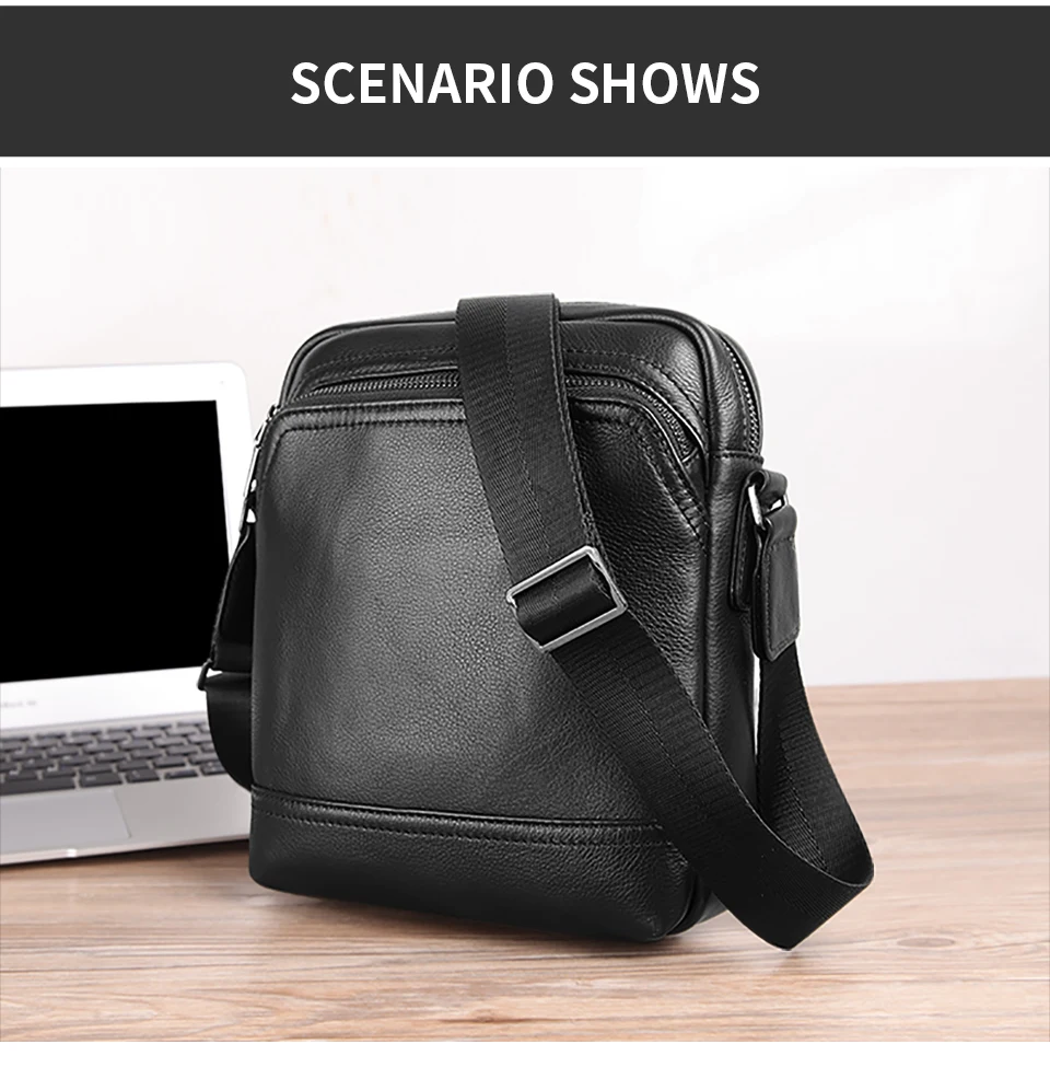 Cobbler Legend Genuine Leather Bag High Quality Shoulder Handbag Crossbody Bags for Men Messenger Black Luxury Brand Sling Bag