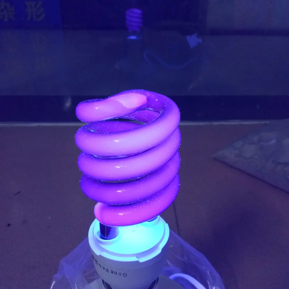 E27 20/40W 나선형 에너지 절약 UV 자외선 형광 블랙 라이트 CFL 전구 바이올렛 램프, 홈 무대 쇼 효과