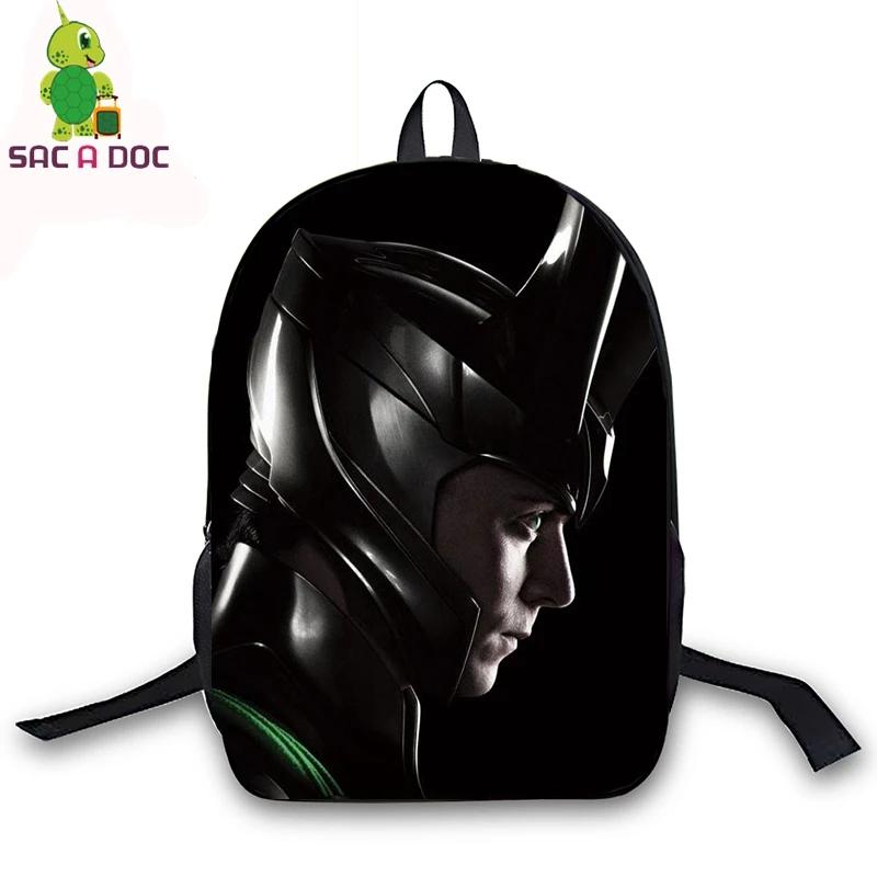 Том Хиддлстон Локи Мстители рюкзак детский школьный рюкзак женский мужской повседневный рюкзак супергерой вентиляторы дорожные сумки - Цвет: 6