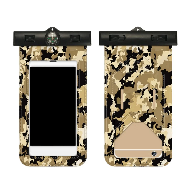 Водонепроницаемый подводный Портативный чехол для телефонов Универсальные Сумки для плавания чехол для всех моделей iphone 6 6s 7 8X3,5-6 дюймов - Цвет: Desert camouflage 1