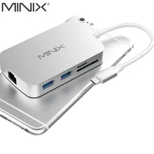 MINIX NEO C USB-C многопортовый адаптер с VGA совместим с Apple MacBook TF и sd-картами гигабитный Ethernet порт