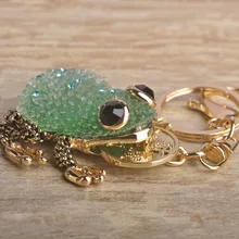 2015 de La Moda de La Mascota Sapo Llaveros Moneda Redonda en la Boca exquisito Cadena Dominante Del Coche y Bolsa Hebillas Chaveiro llaveros Kawaii cadena