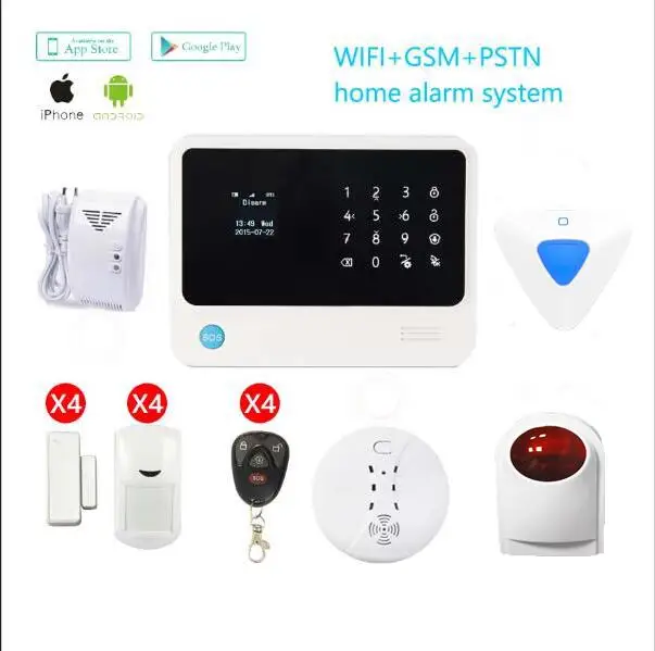 433 мГц G90B плюс безопасности Беспроводной Wi Fi GSM сигнализация Системы приложение