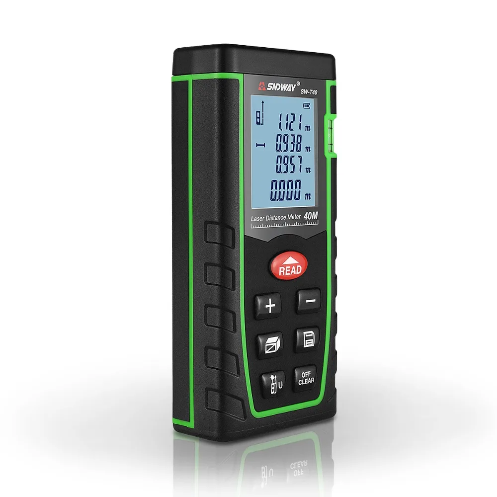 SNDWAY 40M Digital laser rangefinder 131ft handheld distance meter trena Laser range finder Area-volume-Angle tape measure tools SNDWAY 40M Digital laser rangefinder 131ft handheld distance meter trena Laser range finder Area-volume-Angle tape measure tools