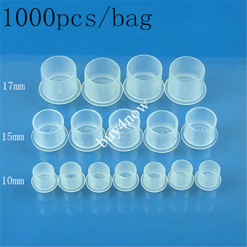 1000PCS Medium 15mm high quiality Steady tattoo ink cups with a BASE