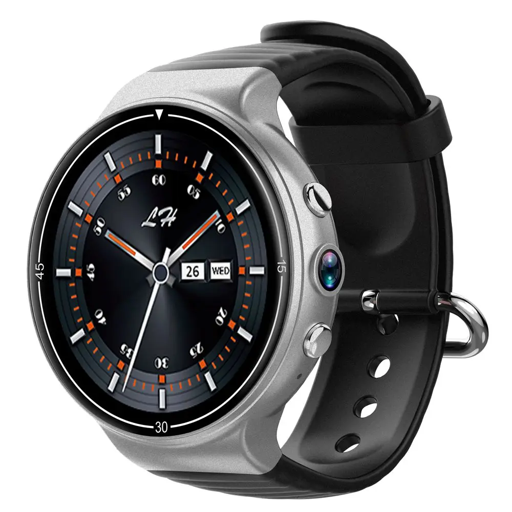 Новые 4G Смарт-часы Android 5,1 I8 AMOLED дисплей экран gps wifi Bluetooth smartwatch монитор сердечного ритма PK Z28 LEM X LEM7 I7 H5 - Цвет: silver