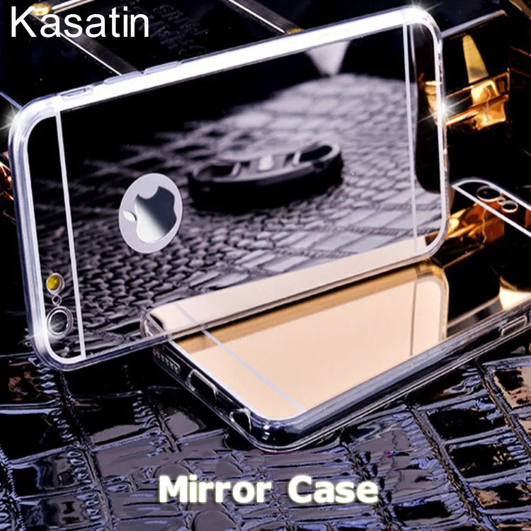 

Mirror Case for iPhone 5 5G SE 5S 6 S 6S 7 8 Plus Fashion Soft Silicone TPU Mirrors Cover For iPhone X Make up Phone Cases Women