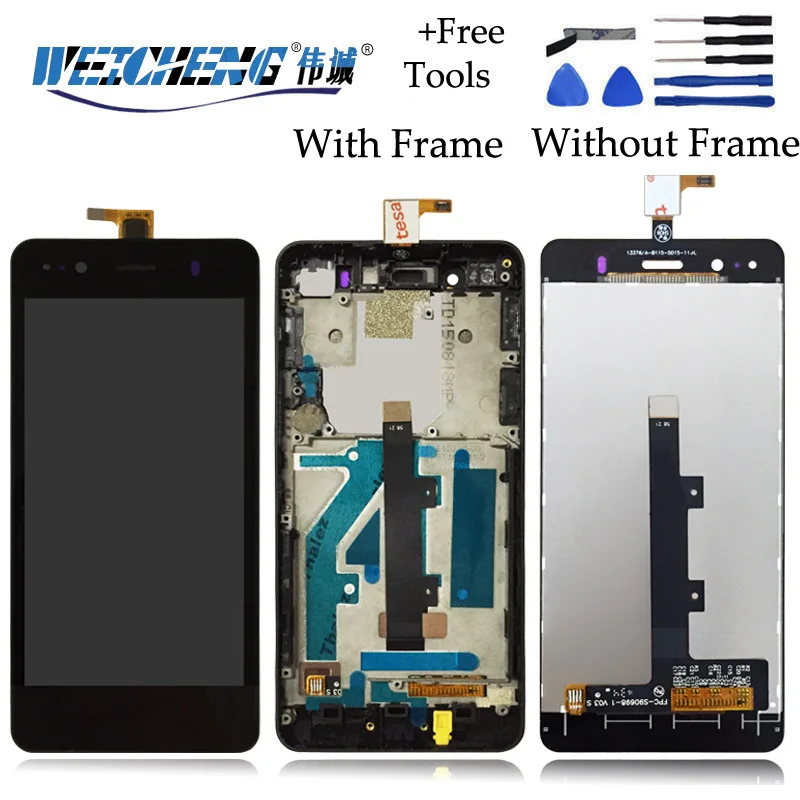 

WEICHENG Top Quality for BQ Aquaris A4.5 LCD Display+Touch Screen Assembly with Frame For BQ a4.5 lcd Free Tools