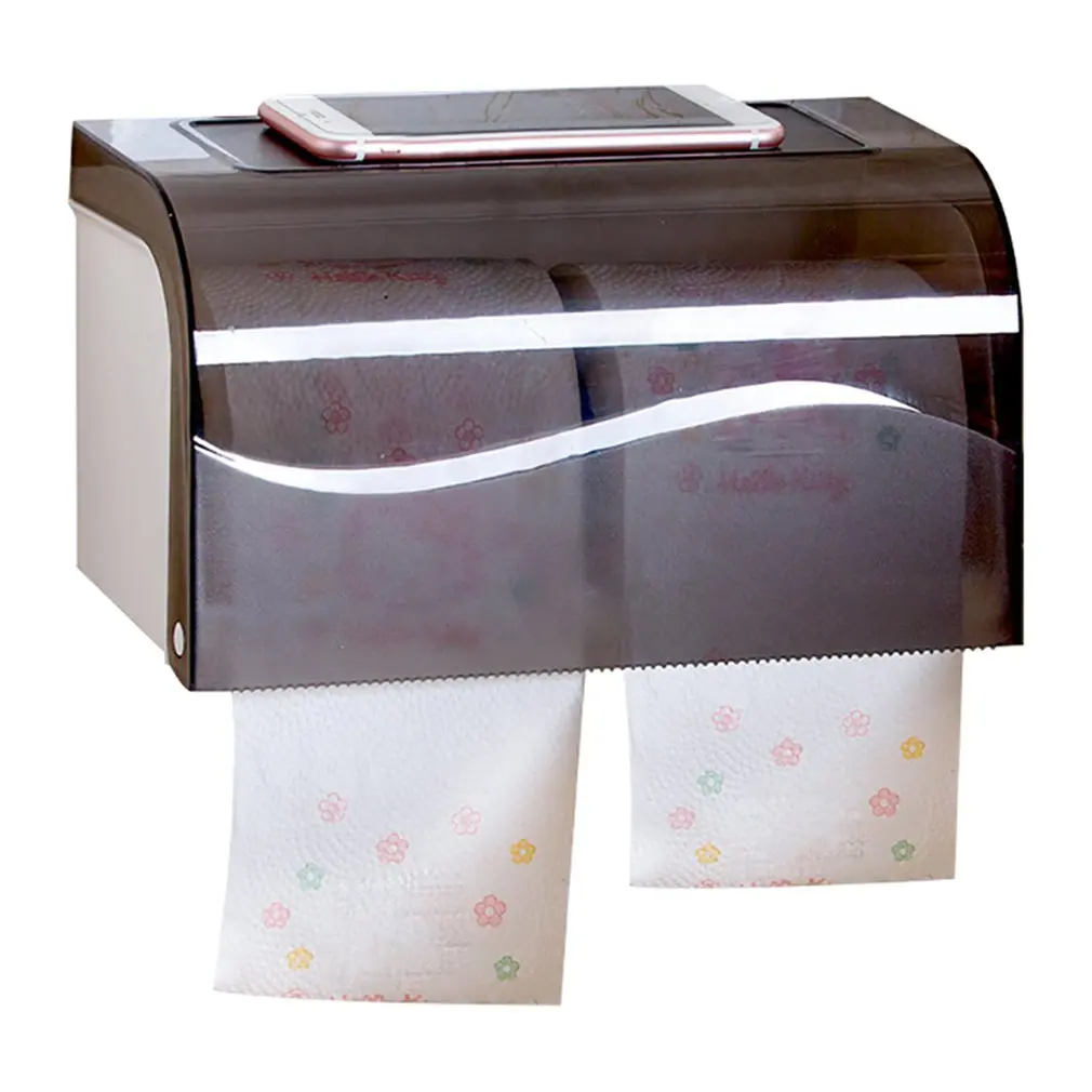 

Seamless Stickers Can Be Placed Waterproof Roll Holder Toilet Toilet Tissue Box Free Punch Paper Roll Tray