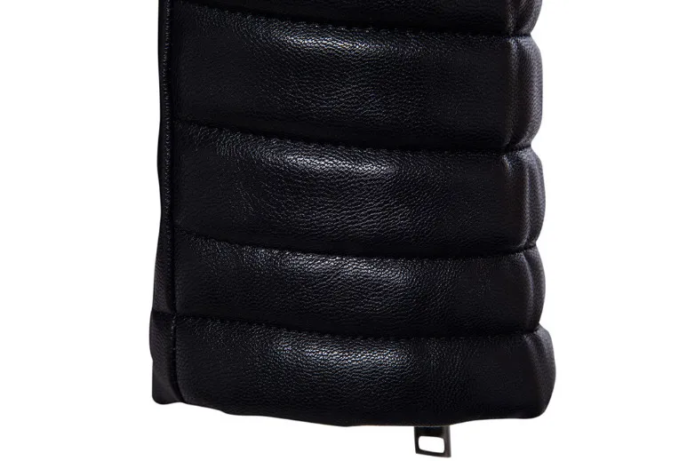 Soupe Dream classique moto veste en cuir hommes nouveau Style britannique multi-zipper veste décontracté cuir casual Biker veste mâle manteau. - 6