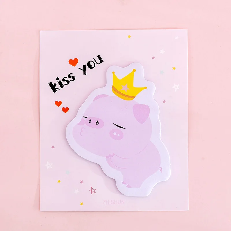 Милые мультяшное животное, Свинка Kiss Me memo pad Kawaii Заметки для детей планировщик стикер сообщений школы офисные принадлежности оптовая