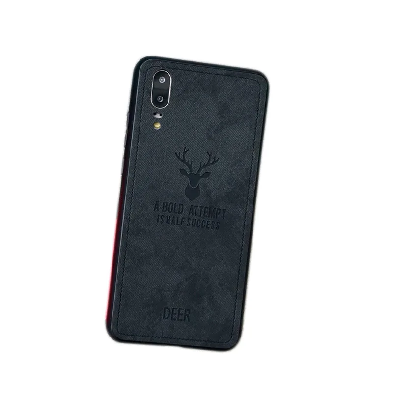 Тканевый чехол для телефона с оленем для iphone 5 s 5s se iphone5 для iphone 11 pro x xs xr max 6 6s 7 8 plus кожаный чехол из ТПУ - Цвет: deer black