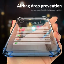 

Moskado Gradient Color Phone Case For iPhone 6 6s 7 8 Plus X Transparent Silicone Soft TPU Airbag Shockproof Back Cover Cases