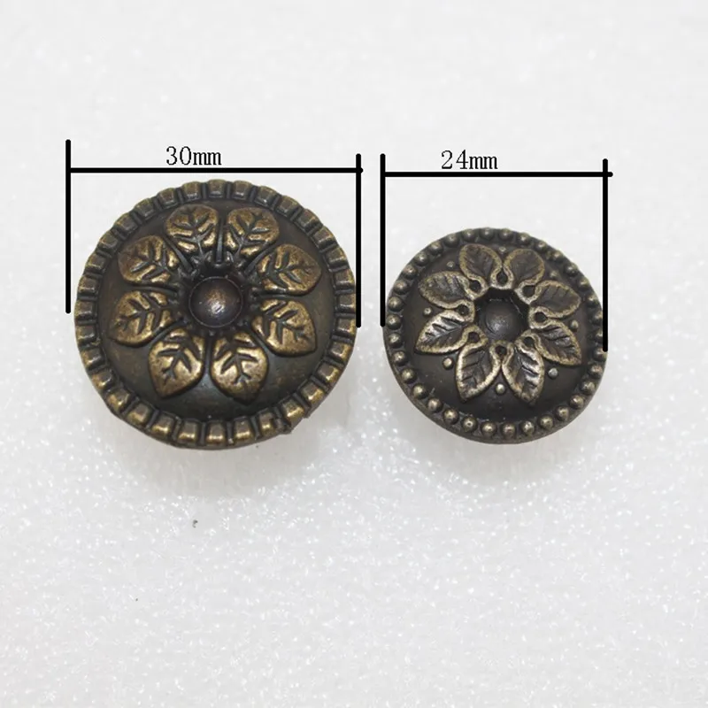 24 30mm 8pcs vintage single hole antique jewelry wooden box handles