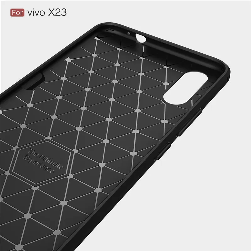 Чехол для телефона из углеродного волокна ViVo X23 мягкий чехол накладка ТПУ прочный