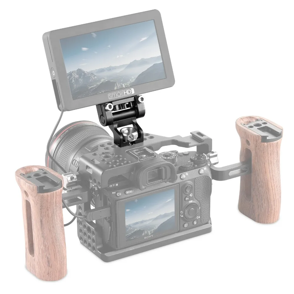  SmallRig Dual Camera Monitor Holder EVF Support Mount Swivel Monitor Mount with Arri Locating Pins 