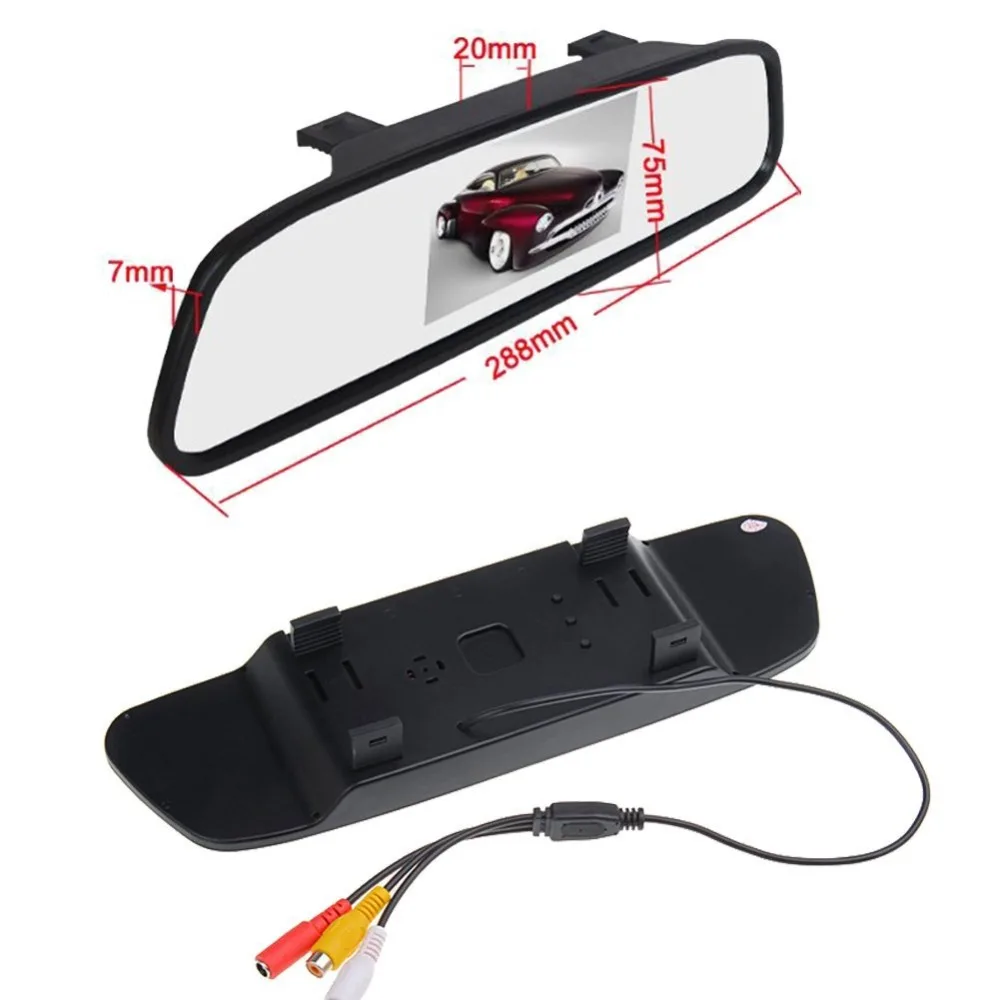 

Auto 5 Inch Dash Cam Car Dvr LCD Mirror Rearview Monitor Rear View Camera Wireless with IR HD Night Vision Backup Reverse Camera