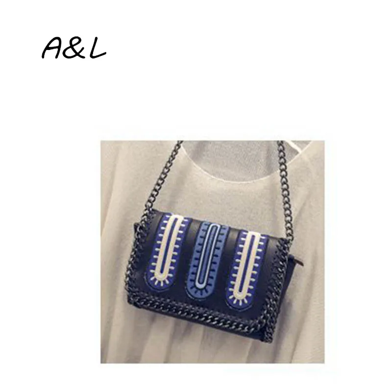 

2019New fashion jeans embroidery stitching chain bag in winter famous designer handbags leather Clearance sale promotion Y067