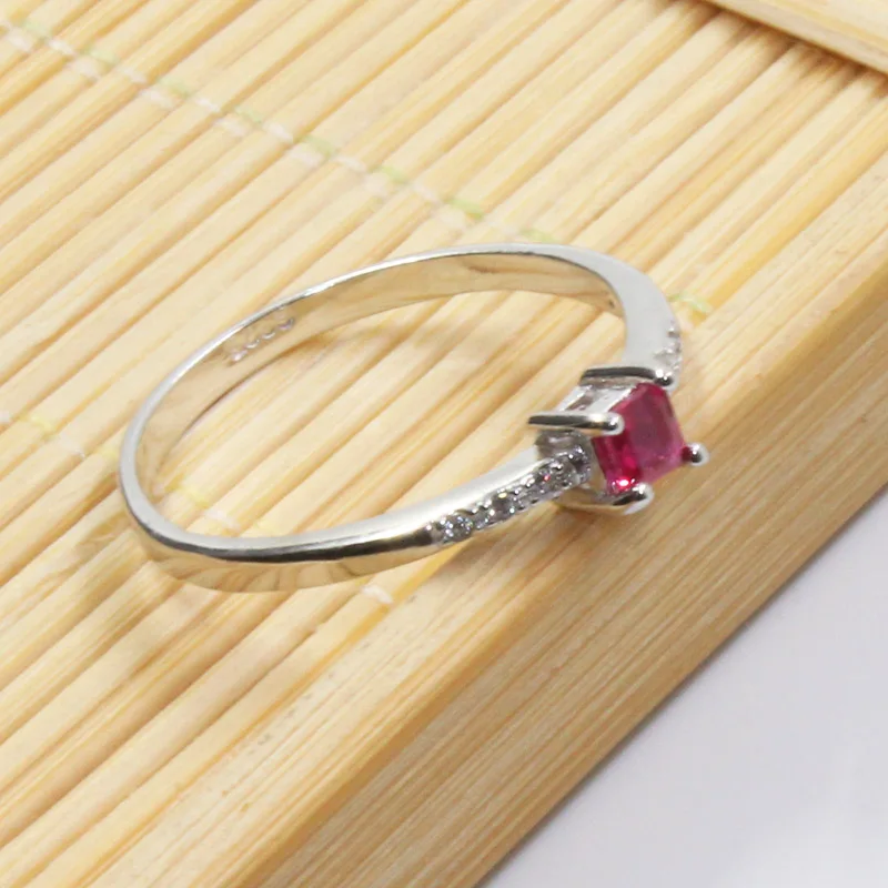 Женское кольцо с красным Рубином серебро 2 8 пробы x 100% мм|gifts for women|gift giftsgift women |