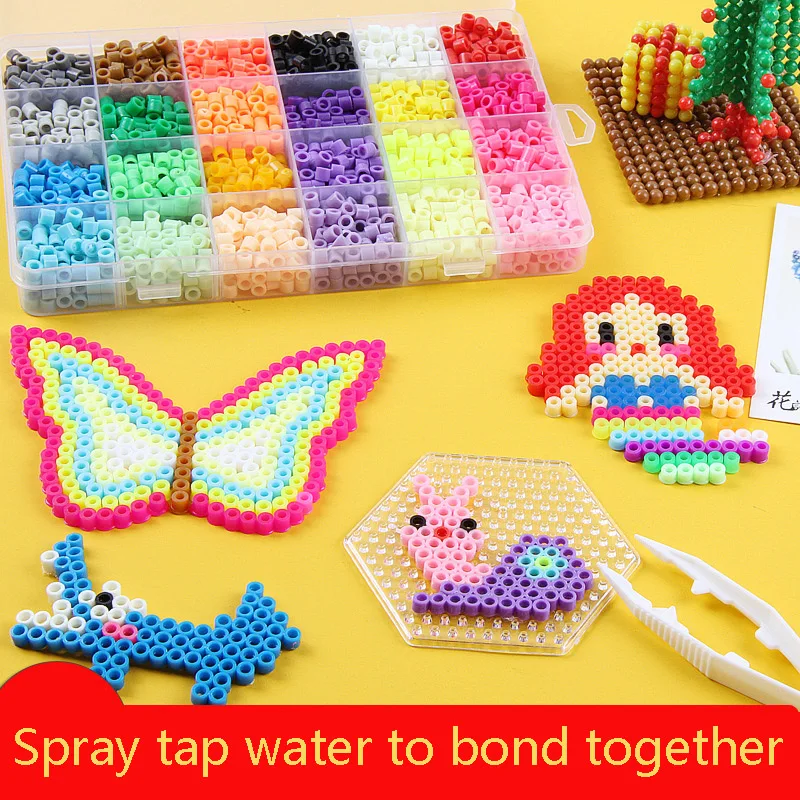 Набор Бусин Perler 5 мм Hama 24 цвета в наборе 3D головоломки сделай сам интеллектуальное