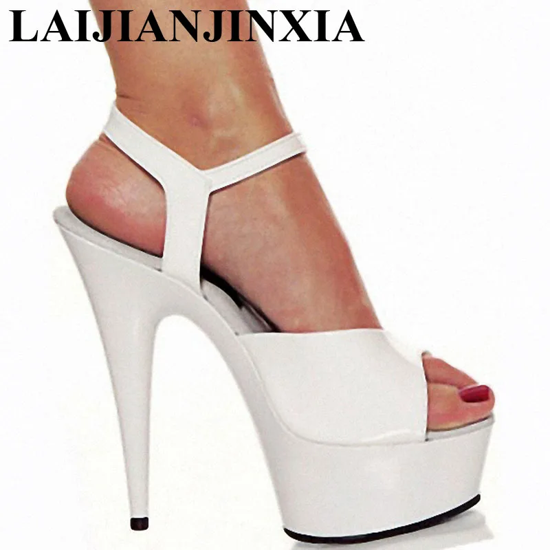 LAIJIANJINXIA Romantic Sexy 15cm Thin High Heels 5cm Platform Shoes