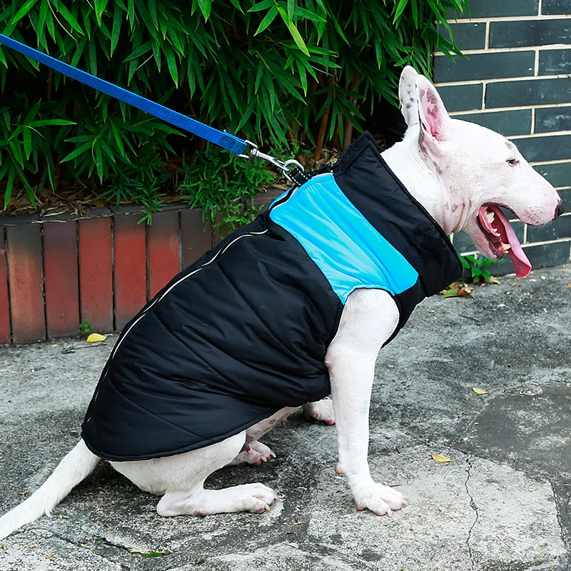 Светоотражающие молнии собака зимняя куртка любимая одежда Водонепроницаемость теплое пальто для малых и больших собак